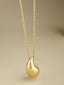 Gold Teardrop Casual Necklace