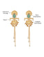 Serene Cascade Green Dangler Earrings
