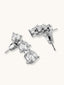 Gradate CZ Solitaire Silver Necklace Set
