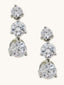 Gradate CZ Solitaire Silver Necklace Set