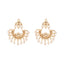 22K Gold Plated Kundan Chandbali Pearl Elegance Earrings