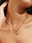 Gold Tone Heart Pendant Necklace