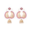 22K Gold Plated Pink Paisley Bloom Earrings