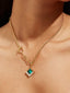 Gold-toned Geometric Pendant Necklace