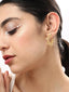 Gold Tone Spike Hoop Earrings