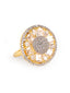 American Diamond Prism Bloom Adjustable Ring