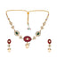22K Gold Plated Radiant Sage Stone Kundan Necklace