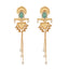 Serene Cascade Green Dangler Earrings