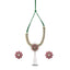 Green Mirage Oxidized Silver Necklace Set