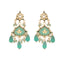 22K Gold Plated Lush Green Maang Tikka & Earrings Set