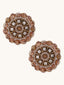 22k Gold Plated Round Stud Earrings