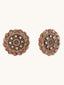 22k Gold Plated Round Stud Earrings