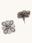 22K Gold-Plated Crystal & Zircon Stone Studded Floral Studs