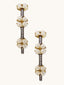 22K Gold-Plated Elegant Pearl Beaded Circular Hoop Earrings