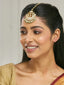 22k Gold Plated Kundan Green Maang Tikka
