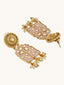 22K Gold-Plated Pearl Beaded Strings Floral Motifs Enamel Pendant Necklace Set