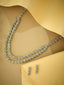 22K Gold-Plated Zircon Studded Enamel Embellished Dual Layered Necklace Set