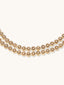 22K Gold-Plated Zircon Studded Enamel Embellished Dual Layered Necklace Set