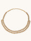 22K Gold-Plated Zircon Studded Enamel Embellished Dual Layered Necklace Set