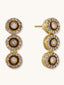22K Gold-Plated Zircon Studded Enamel Embellished Dual Layered Necklace Set