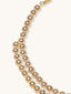22K Gold-Plated Zircon Studded Enamel Embellished Dual Layered Necklace Set
