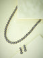 22K Gold-Plated Crystal Stone Studded Necklace Set