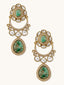 22K Gold-Plated Kundan Studded Faux Jasper Stone Necklace Set