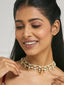 22K Gold-Plated Kundan & Pearl Studded Matha Patti cum Necklace