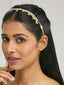 22K Gold-Plated Kundan & Pearl Studded Matha Patti cum Necklace