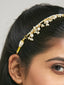 22K Gold-Plated Kundan & Pearl Studded Matha Patti cum Necklace