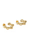 Gold Tone Spike Hoop Earrings