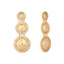 22K Gold Plated Stone Studded Contemporary Shaped Drop Earrings