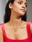 Gold Tone Heart Pendant Necklace