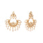 22K Gold Plated Kundan Chandbali Pearl Elegance Earrings