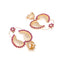 22K Gold Plated Pink Paisley Bloom Earrings