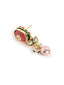 22K Gold Plated Radiant Rose Stone Kundan Necklace