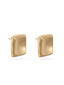 Golden Contemporary Square Stud Earrings
