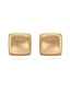 Golden Contemporary Square Stud Earrings