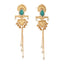 Serene Cascade Turquoise Dangler Earrings