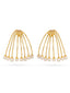 18K Gold-Plated Contemporary Pearl Beaded Stud Earrings