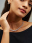 Gradate CZ Solitaire Silver Necklace Set