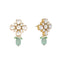 22K Gold Plated Kundan Paradise Green Studs