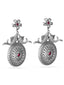 Oxidized Silver Fish Drop Earrings
