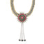 Green Mirage Oxidized Silver Necklace Set