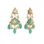 22K Gold Plated Lush Green Maang Tikka & Earrings Set