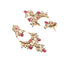 22K Gold Plated Crescent Kundan Drop Pink Stone Chandbali Earrings