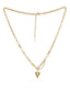 Gold Tone Heart Pendant Necklace
