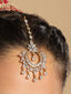American Diamond Crescent Charm Maang Tikka