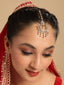 American Diamond Crescent Charm Maang Tikka