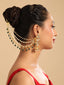 Zayra Emerald Drop Layered Earchains